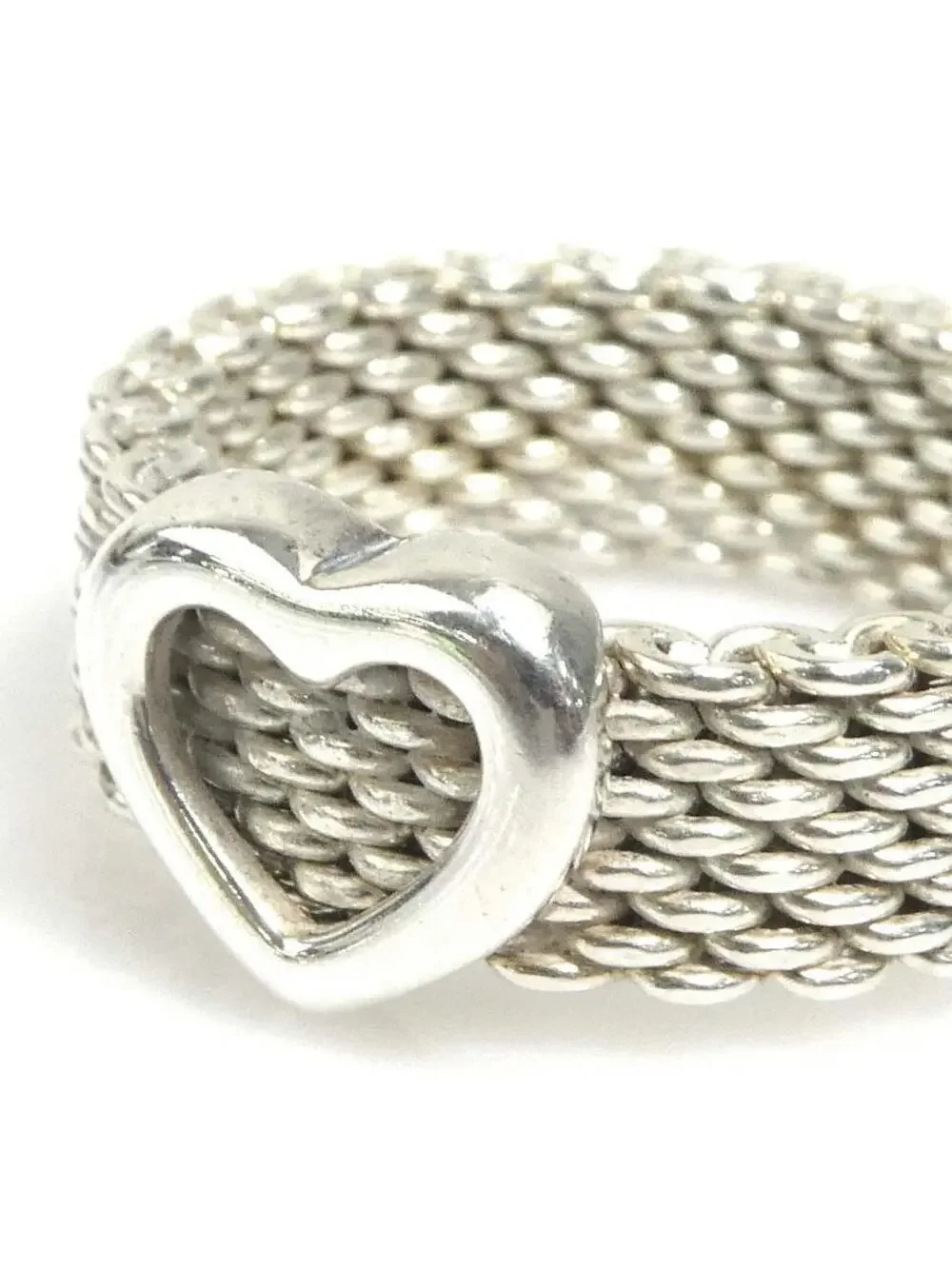 Auth Tiffany&Co. Somerset Heart Ring #294122T19B